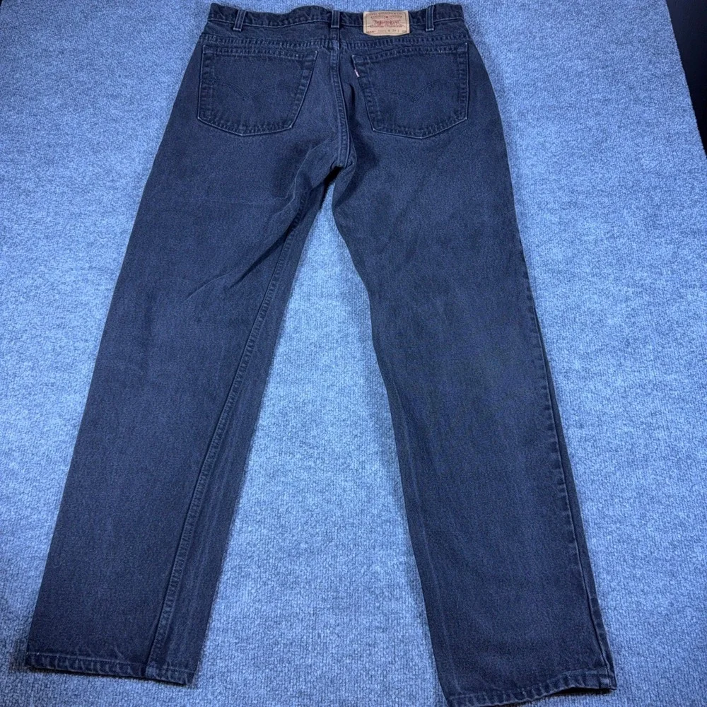 Vintage Levis 505 Mens Black Denim Jeans 38x32 Made in USA Regular Straight 90s